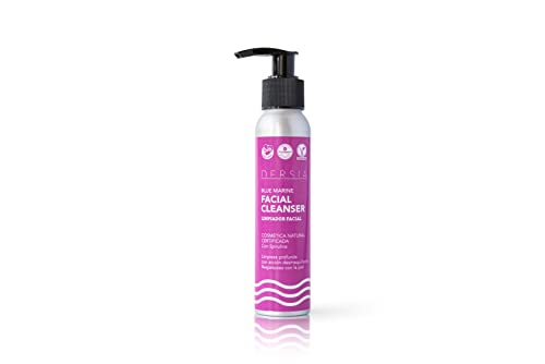 Blue Marine Facial Cleanser Dersia | Limpiador facial con menta y aceite de melocotón | Ecológico y vegano Cover