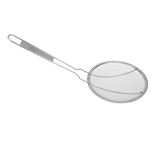 Cabilock Stainless Steel Skimmer Ladle with Long Handle Strainer for Kitchen for Noodles French Fries and More Easy to Clean Dishwasher Safe Safe Cooking Tool