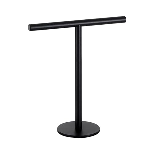 Toallero De Mano De Pie – Toallero De Encimera En Forma De T,Inoxidable， Bathroom Towel, para Fregadero, Baño, Organización De Mostrado(Negro)
