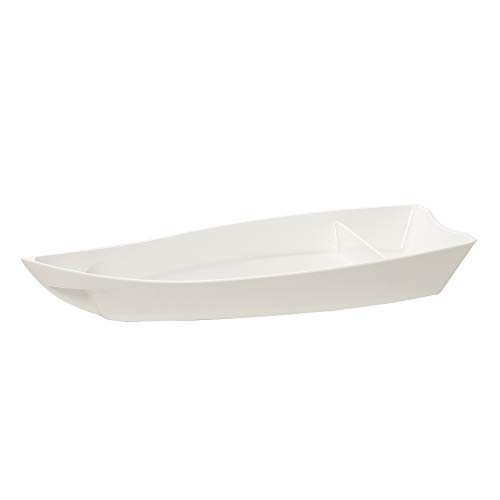 Barca Sushi 600ml Branca em Policarbonato Linha Profissional Cook Vem