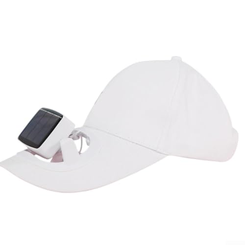 Gorra ajustable con ventilador de refrigeración solar para actividades de béisbol y playa, como se muestra en la imagen., New Black