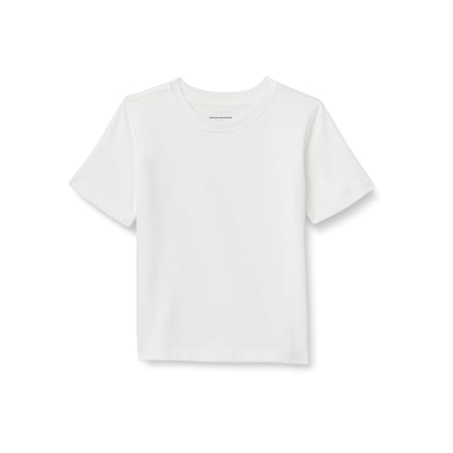 Amazon Essentials Camisetas de Manga Corta Niño, Blanco, 10 años