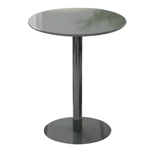 Mesa alta de bar antivuelco para espacios pequeños con base de metal pesada 2