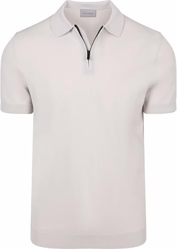 Polo demi-zip en maille Dan pour homme - Pull léger col polo chic