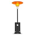 Klysiora Outdoor Heater, 48,000 Portable Outdoor Heater With Patio Cover, Propane Outdoor Heater for Patio, Backyard, Balcony With Wheels, Double Stainless Steel Heating, Gray