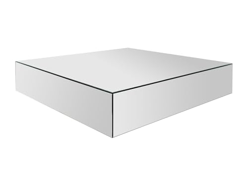 Vente-unique - Table Basse en MDF et Miroir - PRISMELIO