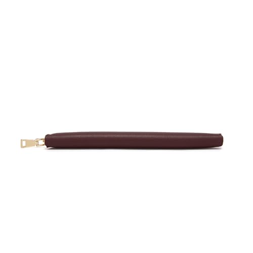 Image of Pencil Case Cartucheras De Maquillaje Pure Color Simple Mini Pencil Case (Burgundy)