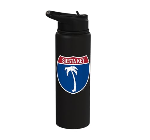 Siesta Key Florida FL Interstate Highway Vacation Souvenir Stainless Steel