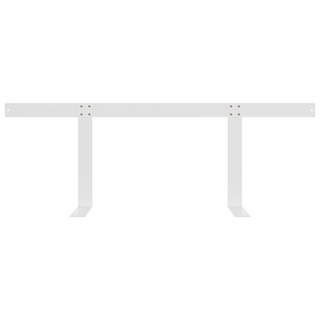vidaXL Respaldo para Sofá de Palets Jardín Patio Terraza Balcón Sala de Estar Salón Espalda Accesorio Robusto Duradero 110 cm Hierro Blanco