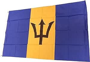 Zac's Alter Ego 5 x 3 Feet Large Barbados Flag - Great for Carnivals & Festivals
