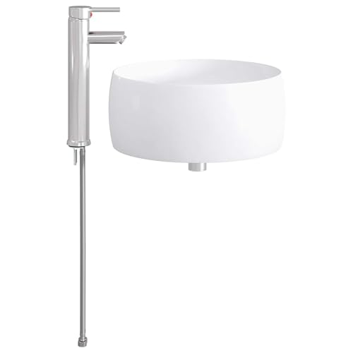 Lavabo de baño cromado moderno para renovar aseos pequeños 6