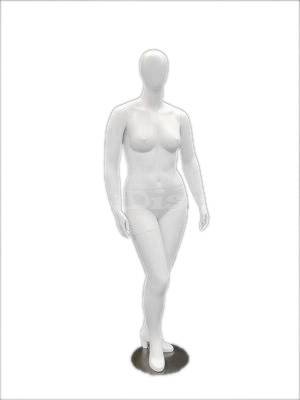 Doloowee (MD-NANCYW1) ROXYDISPLAY Egg Head Female Mannequin Plus Size, with high Heel feet Feature. with Arms by The Side, and Sculpture high Heel Shoe