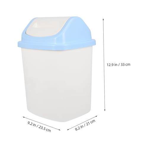Caneca de basura para baño y cocina con tapa abatible miniatura 2