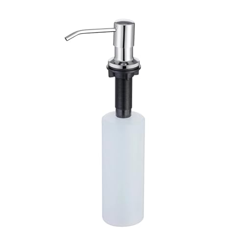 Maizoon Seifenspender aus Edelstahl für Küchenspüle mit langer Düse, langlebig und 500 ml, große Kapazität, geeignet für Badezimmer, helles Silber