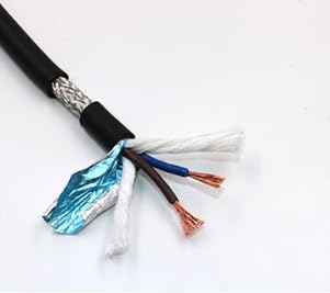 TRVVP 20AWG 2-Core Flexible Drag Chain Cable, Multi-Conductor Shielded Cable for Servo Motors, for CNC Router Machines, CNC VFD Spindles, Electrical Appliances, 3D Printers, 65 ft (20 m)
