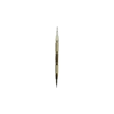 SwissMade 6767-F Watch Spring Bar Tool - Long Stainless Steel Handle with Replaceable Screw in Fine Tool Ends Durable, A Cover