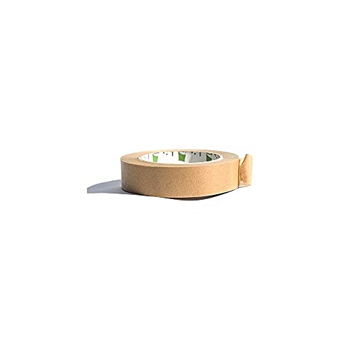 1X 25mm X 50m Brown Paper Framers Tape - Self-Adhesive Kraft Paper Tape - Vegan Friendly - Eco-Friendly - Fully Recyclable