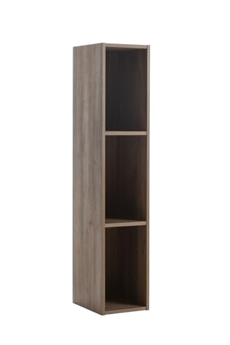 Composad | Hängeschrank der Linie INFINITO mit 3 Fächern, Wohnzimmermöbel, modern und elegant, (BxHxT) 25 x 123,2 x 30 cm, Nussbaum Brera, Made in Italy