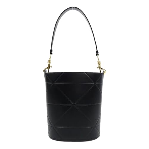 Prada Soft Calf Leather Bucket Crossbody Handbag Nero Black