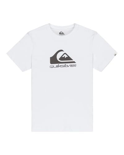 Quiksilver - Camiseta de Manga Corta EV Comp Logo SS Kids Blanco 16