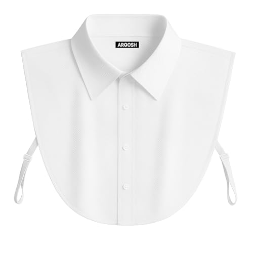 Fake Collar Detachable Dickey Collar for Women & Girls | White Half Shirt Faux Collar for Sweaters, Dresses, & Blouses | Peter Pan False Dicky Collar for a Polished Look