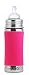 Pura Kiki 11 oz / 325 ml Stainless Steel Anti-Colic Infant Bottle with Silicone Medium-Flow Nipple & Sleeve, Pink (Plastic Free, NonToxic Certified, BPA Free)