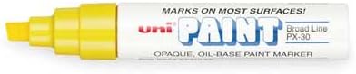 Paint Markers,Yellow,Broad,PK6 63735-1 Each