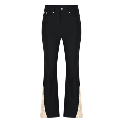 Pantalon évasé rétro homme patchwork confortable et original Cristaux