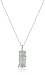 Rhodium-Plated Sterling Silver Green Jade Bamboo Pendant Necklace