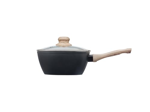 Cacerola Pyrex Cook&Care Ø18 cm de aluminio reciclado con tapa y mango efecto madera 4