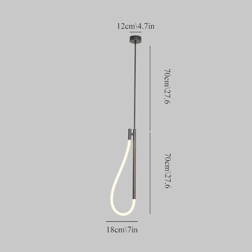 Lampe suspendue linéaire LED 14W pour ambiance chevet cosy - 6
