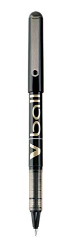 PILOT VBall Liquid Ink Rolling Ball Stick Pens, Fine Point, Black Ink, 12-Pack (35112)