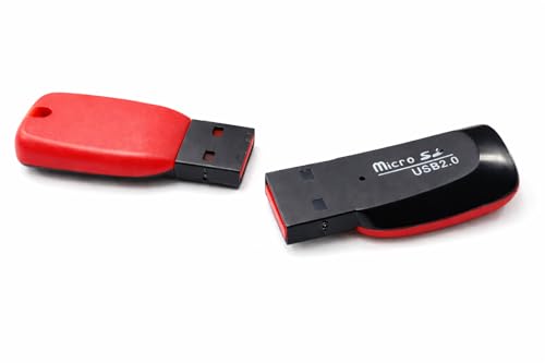 Micro SD Kart Okuyucu Sdxc TF USB 2.0 T-Flash MicroSD TransFlash Hafıza Kartı Okuyucu Adaptör Yazıcı Mini Android Telefon Kamera Pda MP3 MP4 PC Mac Tablet TV Kutusu Uyumlu Kırmızı