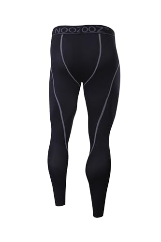 Men's Compression Baselayer Tights - Black, Size X-Large, Athletic Fitness-Oriented Pants for Adult Males (US, Alpha, XX-Large, Regular, Regular, Black)