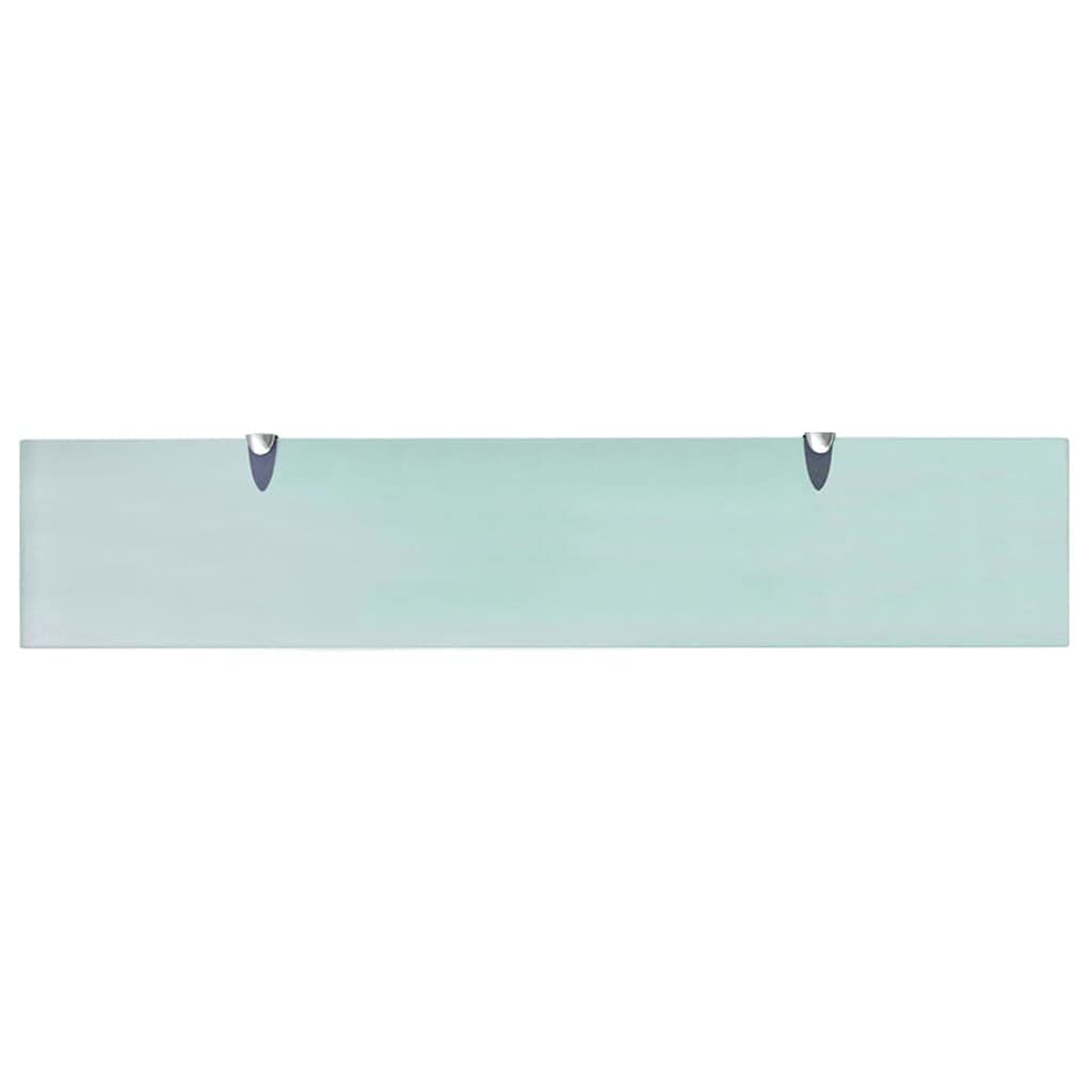 Juego de 2 estantes flotantes de cristal 100 x 20 cm, estantes de pared de 8 mm, cristal de seguridad templado, soporte de aleación de zinc, estante de cristal para baño, salón, dormitorio