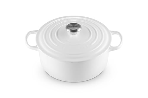 Image of Le Creuset Enameled Cast Iron Signature Cookware Set, 9 pc., White
