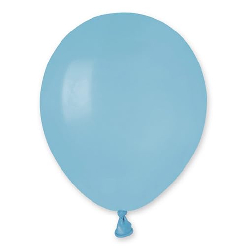 Biobased Natural Rubber Mini Latex Balloons 13cm / 5 in - Pack of 50 (Baby Blue)