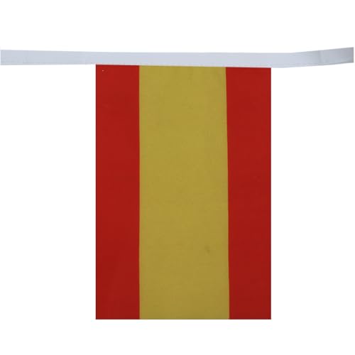Image of AZ FLAG Spain without arms 6 meters BUNTING Flag 20 flags 9'' x 6'' - Spanish civil STRING flags 15 x 21 cm