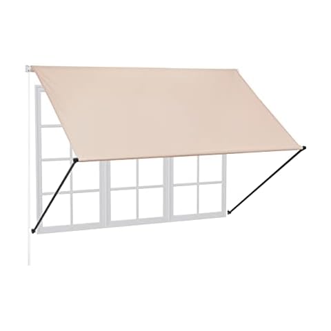 Relaxdays Retractable Window Awning with UV Protection Cover