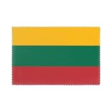 45,7 x 30,5 cm Esstisch-Set mit sechs langlebigen Schutzmatten mit einzigartigem Litauen-Flaggen-Druck