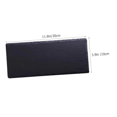 Plato rectangular para sushi y postre 30 cm negro miniatura 2