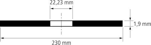 PFERD Tools Trennscheibe, 5 Stück | 230 x 1,9 x 22,23 mm, gerade, PSF STEELOX | 69198293 – für Stahl und Edelstahl (INOX)