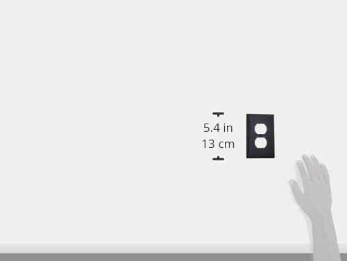 Image of Leviton 1-Gang, 1-Duplex, Midway Nylon Wallplate, Midway Size, 1 Pack, PJ8-E, Black