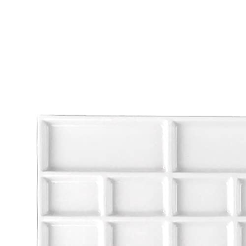 Palette céramique rectangle 24 trous pour ne plus mélanger vos peintures