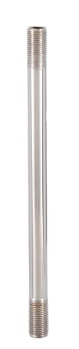 Image of B&P Lamp 10 Inch Nickel Plated 1 /8 IP Steel Threaded Rod
