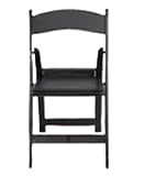  WENYOG Chaise Pliante Blanche Lot de 2 chaises Pliantes en résine Plastique Blanche for événements, Mariages, banquets, Meubles d\'extérieur Pliables, Jardin(Black)