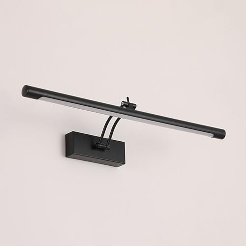 Aplique de Pared LED con Ajuste Giratorio de 90° para Cuadros, para baño, tocador, Retratos, Arte, iluminación para galerías de dormitorios (40 cm/15,74, Negro cálido)