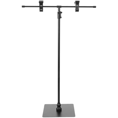 CLISPEED Soporte para Póster de Mesa Ajustable Tipo T Exhibidor Publicitario de Acero Inoxidable Soporte para Pancarta Resistente Clips para Carteles Comerciales