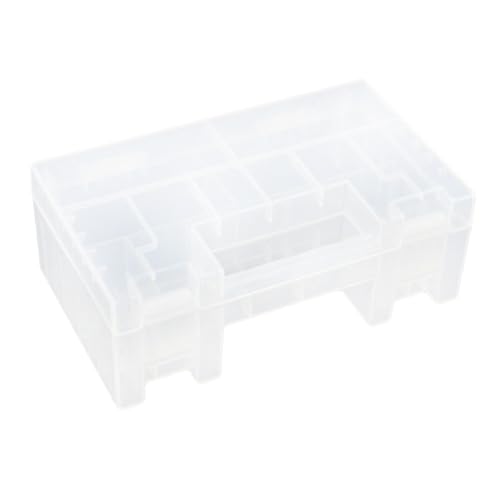 HOMSFOU Contenitore Portatile per Batterie Aaaa Copertura Stagna Organizzatore di Batterie in Plastica Pp Trasparente Scomparti Classificati Aa Aaa e Altri Accessori