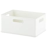 サンカ インボックス 「カラーボックスにぴったりフィット」する収納ボックス Sサイズ ホワイト (幅26.4×奥行19.2×高さ12cm) 3方向取っ手付き 積み重ね可能 おしゃれ 引き出し 日本製 inbox 収納ケース squ+ NIB-SWH